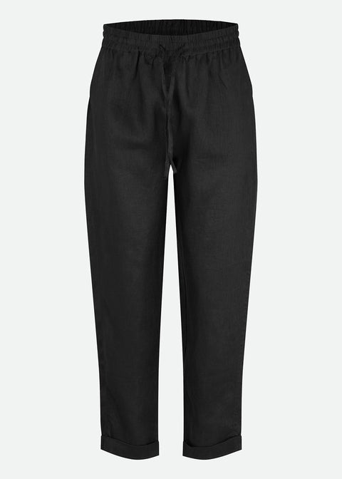 Linen Trousers - Black