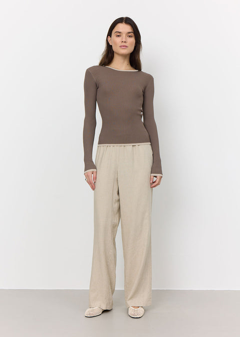 Nona Long-Sleeved Top - Brown