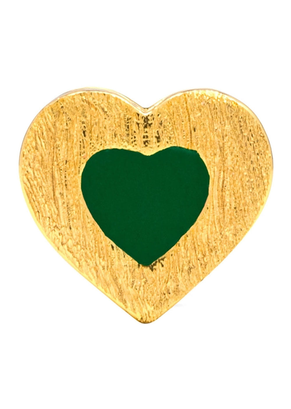 Color Heart 1 pcs gold plated - Domino Style