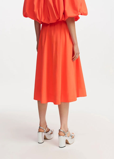 Orange Midi Skirt