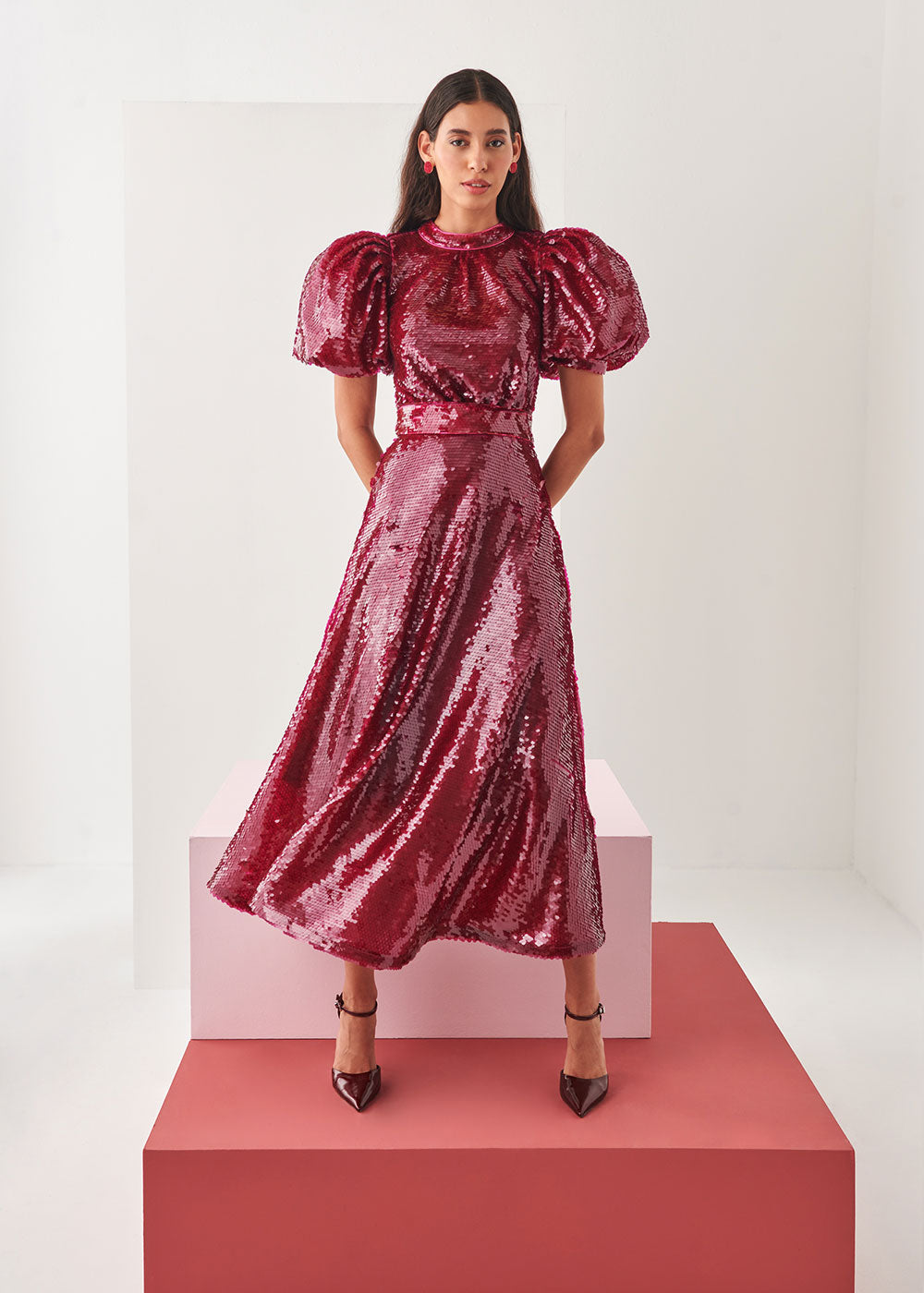 Seraph Dress - Cherry - Domino Style