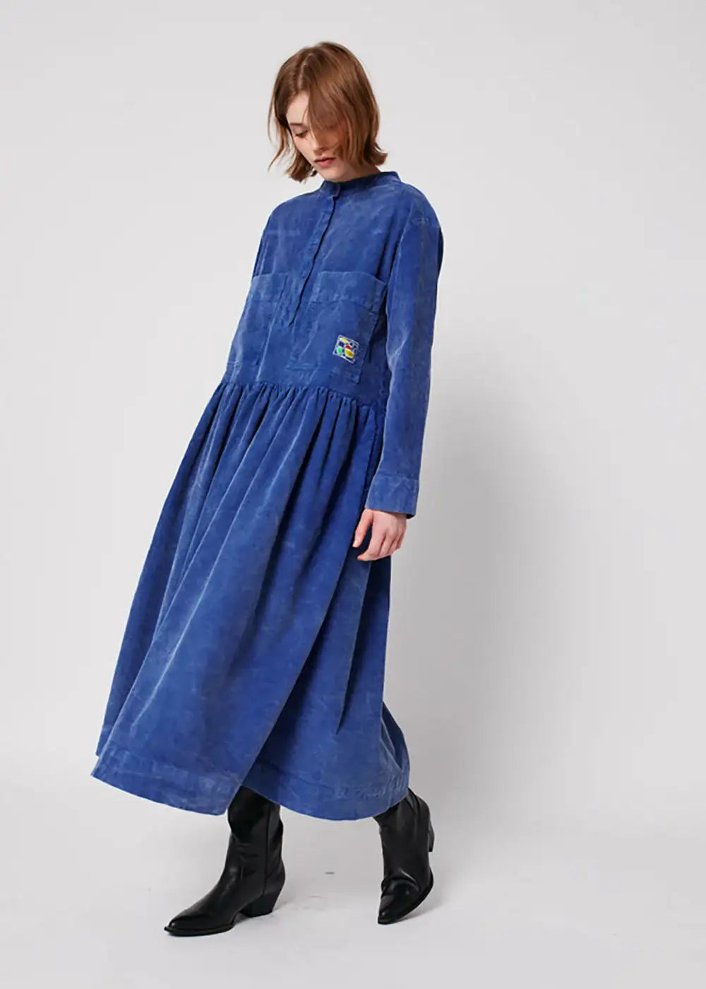 Blue Corduroy Relaxed Dress | Bobo Choses Blue Corduroy Relaxed Dress | Bobo Choses