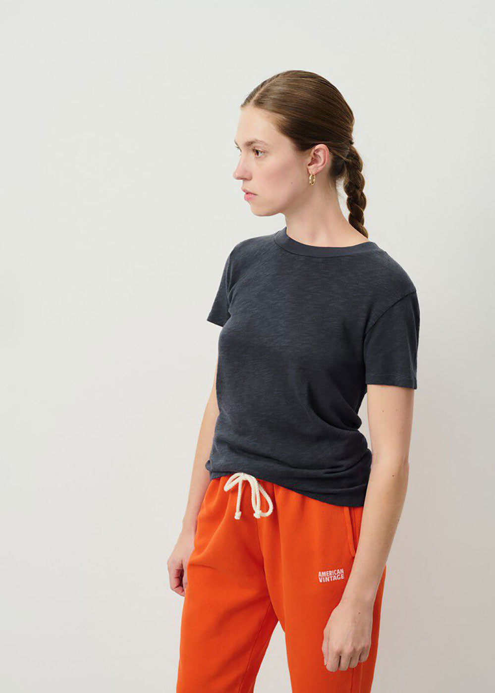 Sonoma Round Neck T-Shirt - Navy - Domino Style