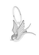 Long Drop Swallow Single Earring - Domino Style