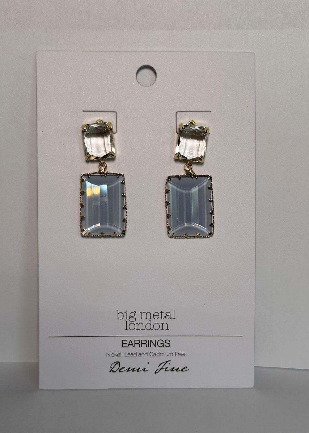 Cosette Allure Stone Cut Luxe Earrings - Domino Style