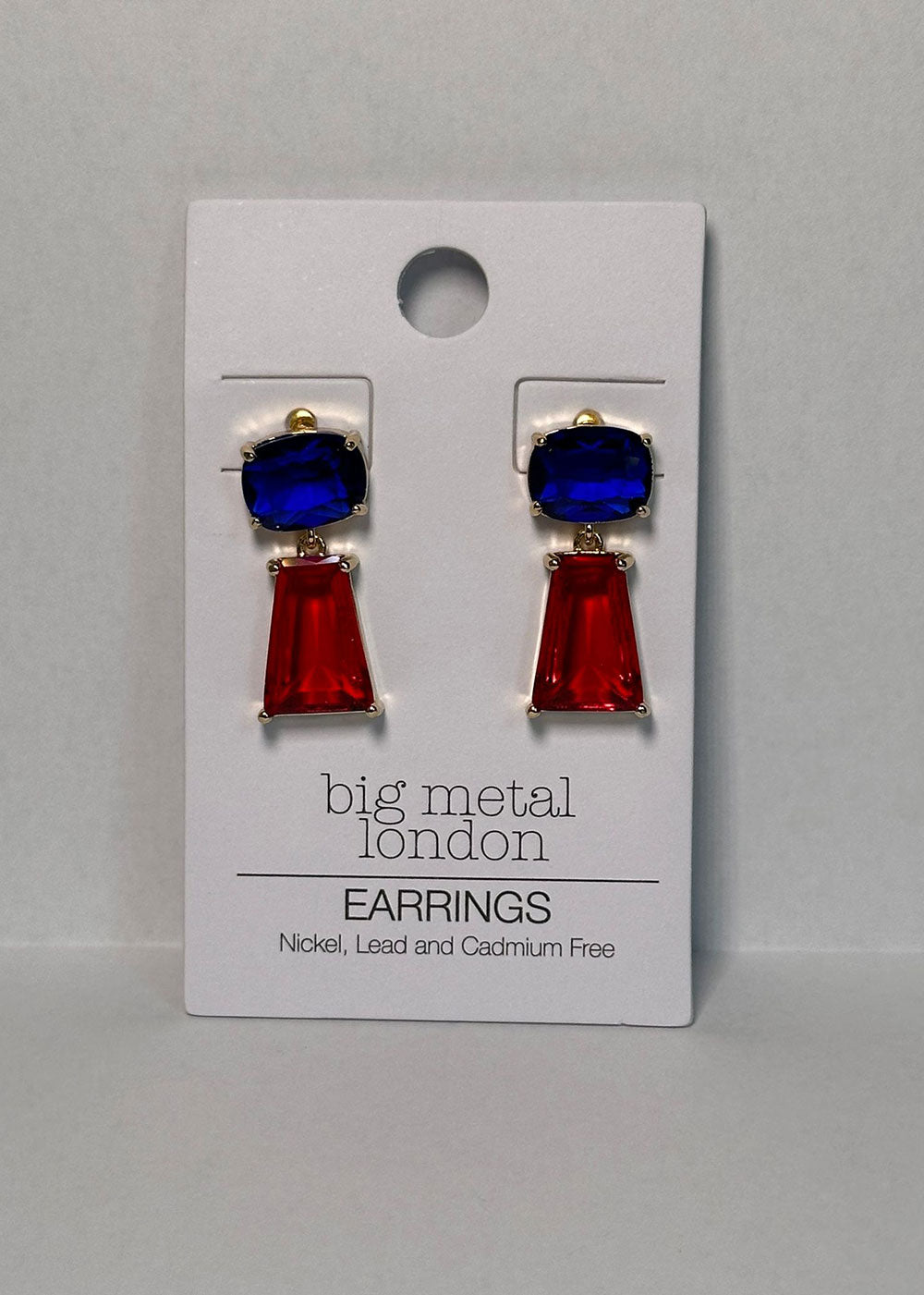 Valentina Demi Fine Glass Drop Tiny Earrings - Domino Style