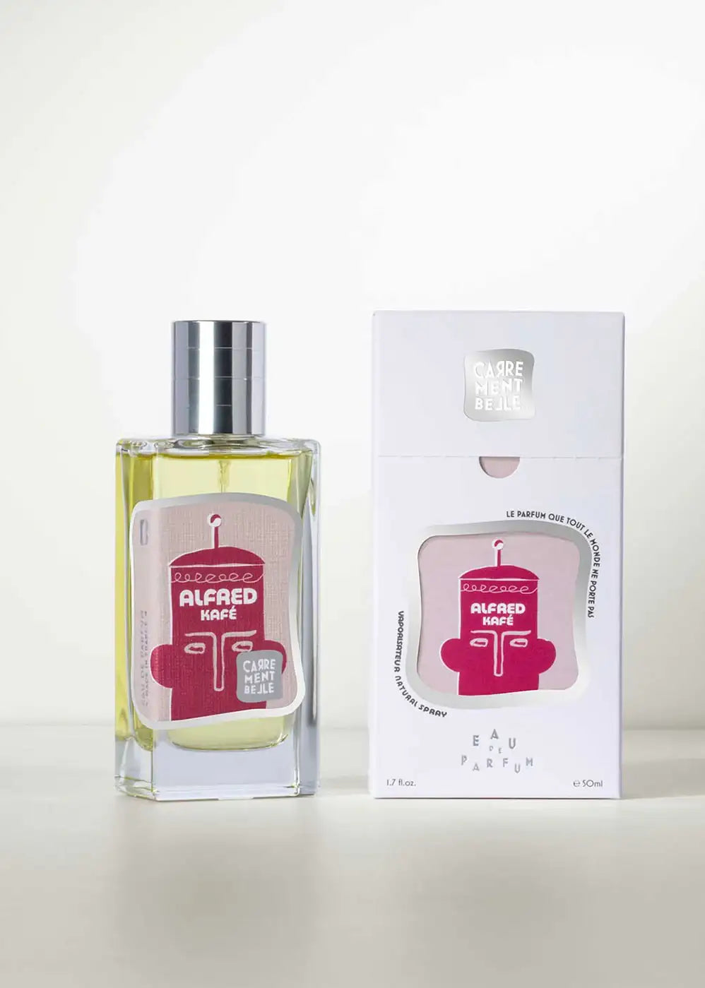 Alfred Kafé Eau de Parfum bottle and packaging with modern graphic design on label
