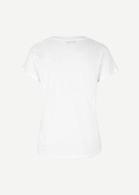 Solly V-Neck T-shirt - White - Domino Style