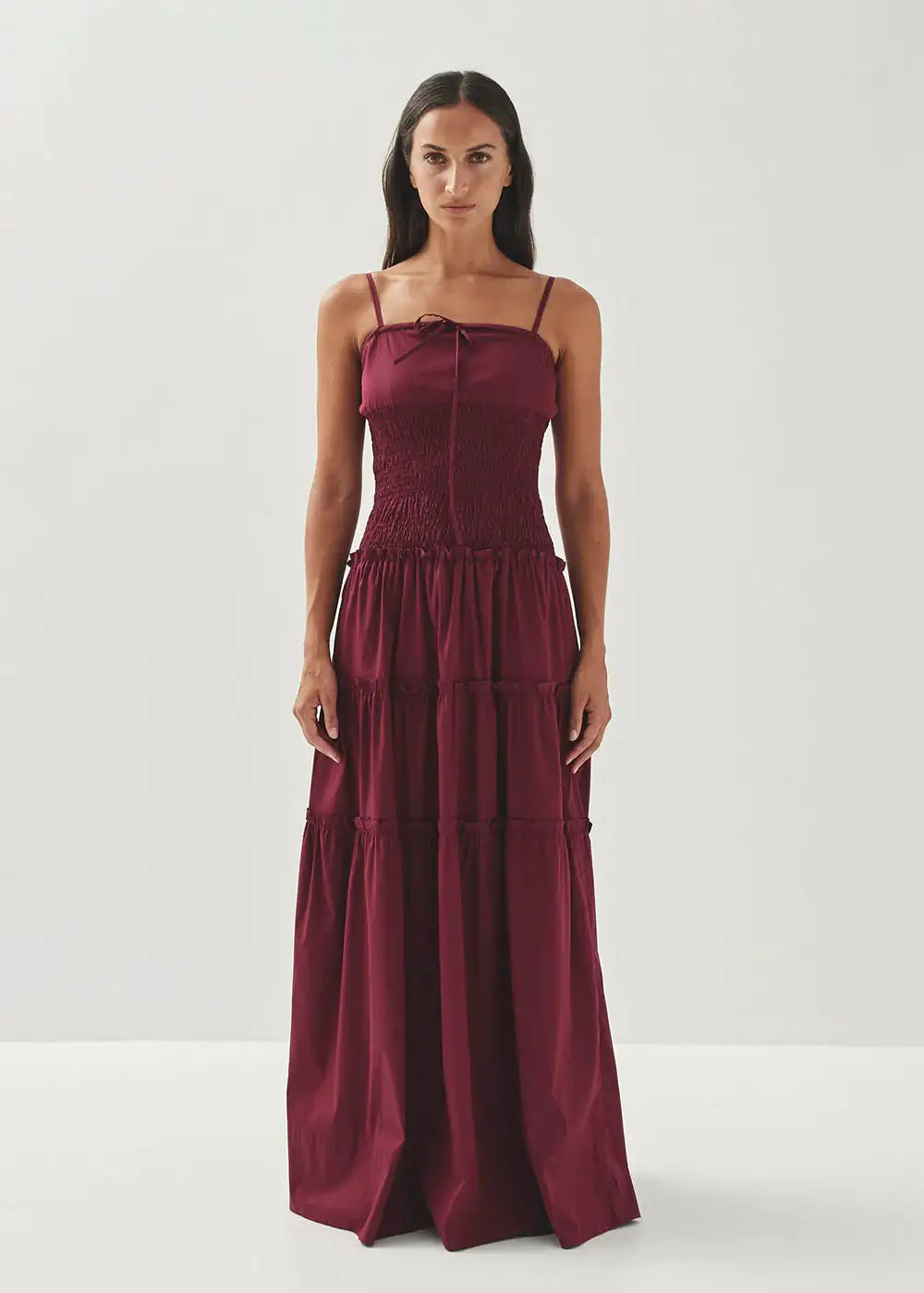 Masami Burgundy Dress Domino Style Masami Burgundy Dress Domino Style