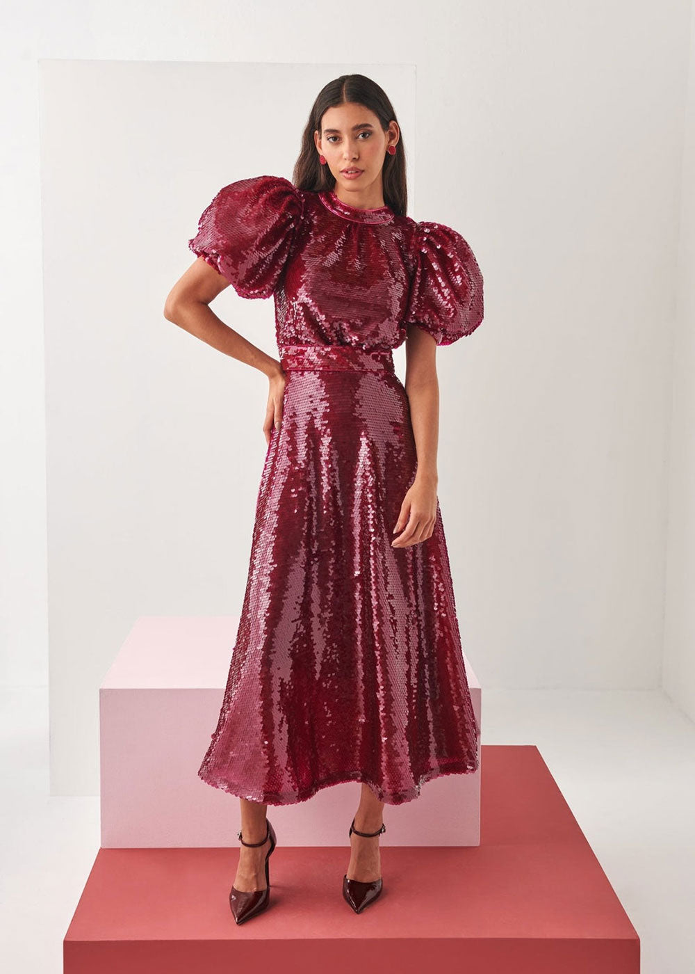 Seraph Dress - Cherry - Domino Style