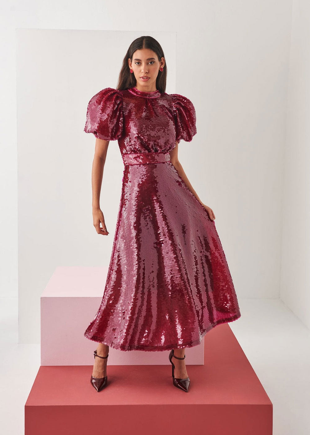 Seraph Dress - Cherry - Domino Style