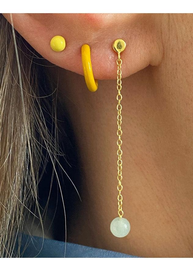 Colour Hoop Earring - Domino Style