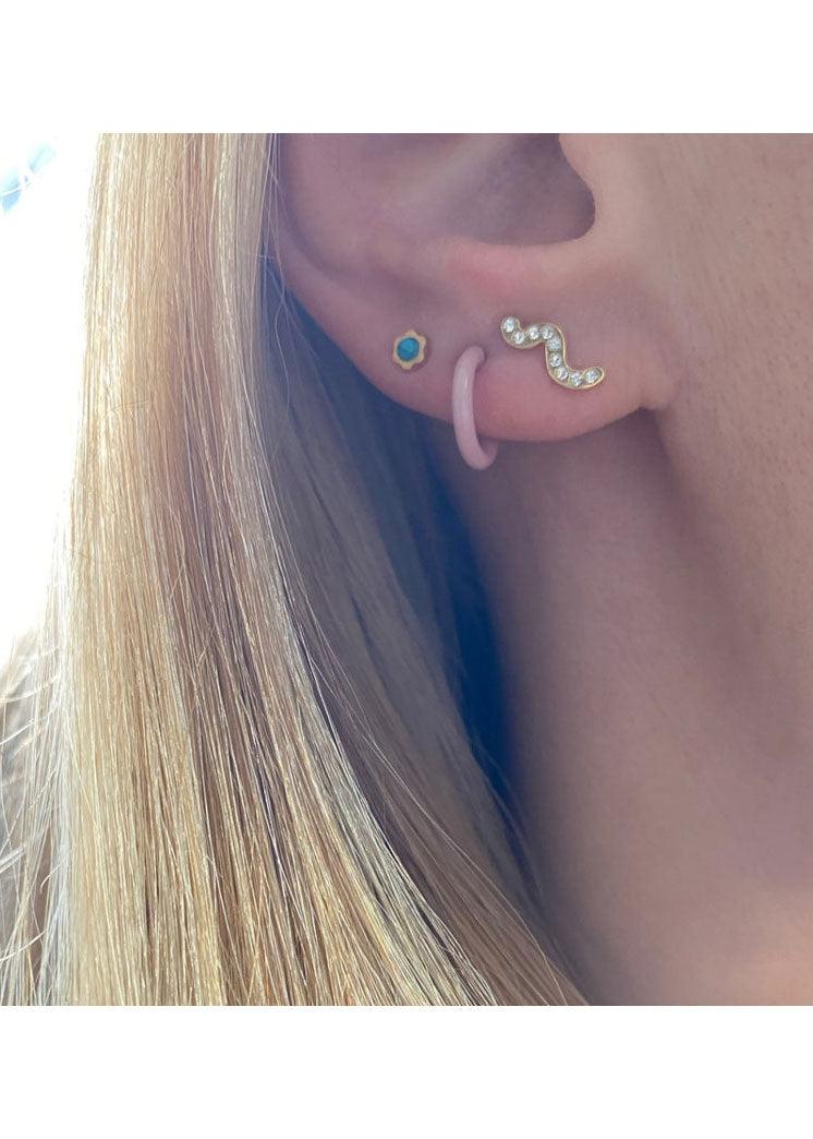 Colour Hoop Earring - Domino Style