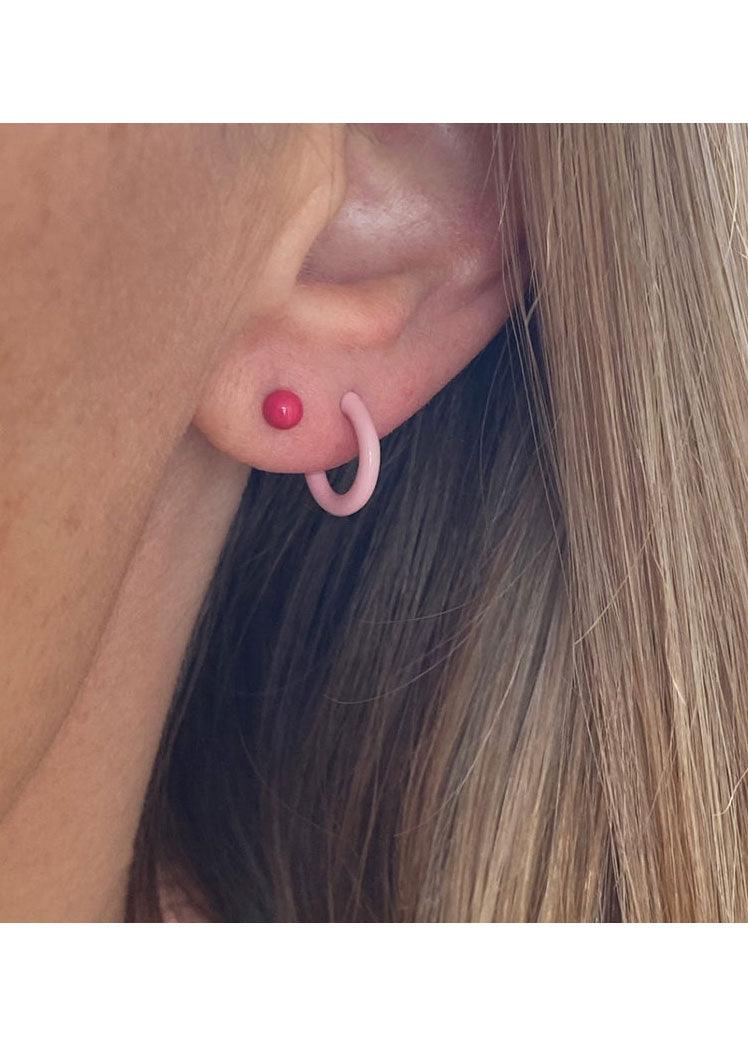 Colour Hoop Earring - Domino Style