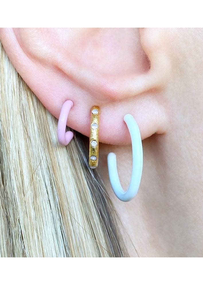 Colour Hoop Earring - Domino Style