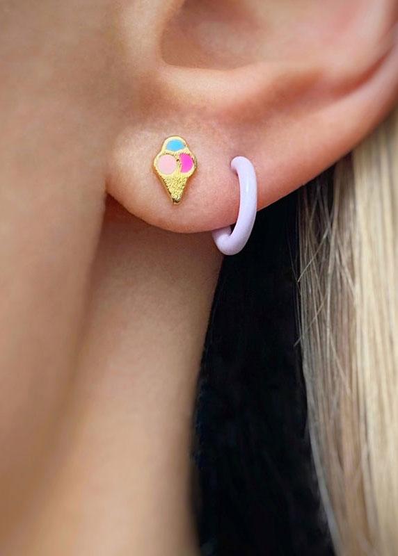 Colour Hoop Earring - Domino Style