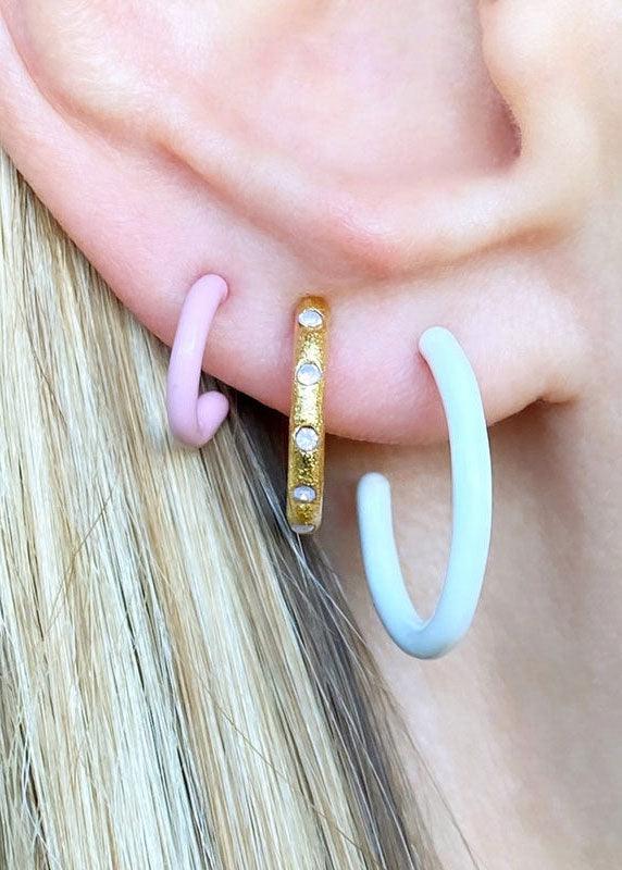Colour Hoop Earring - Domino Style