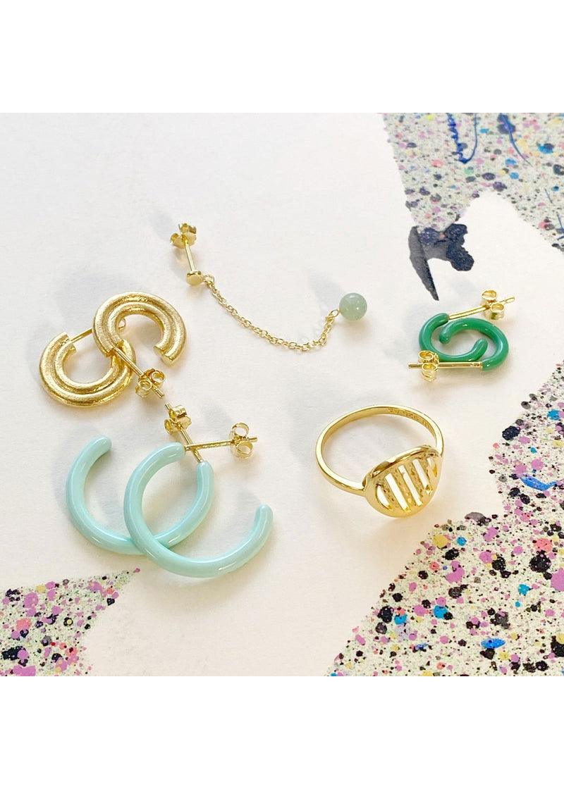 Colour Hoop Earring - Domino Style