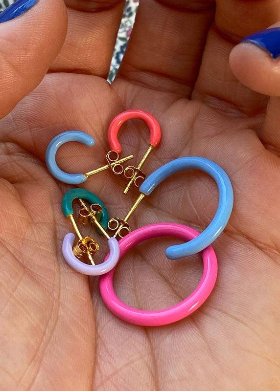 Colour Hoop Earring - Domino Style