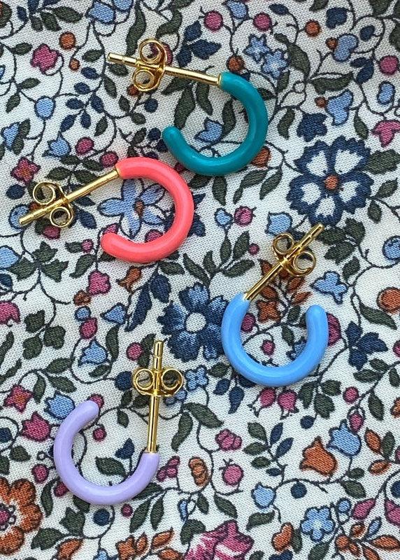 Colour Hoop Earring - Domino Style