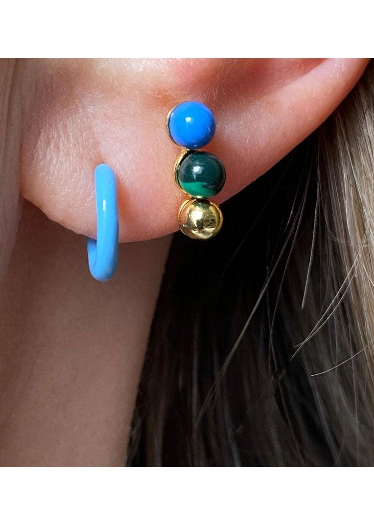 Colour Hoop Earring - Domino Style