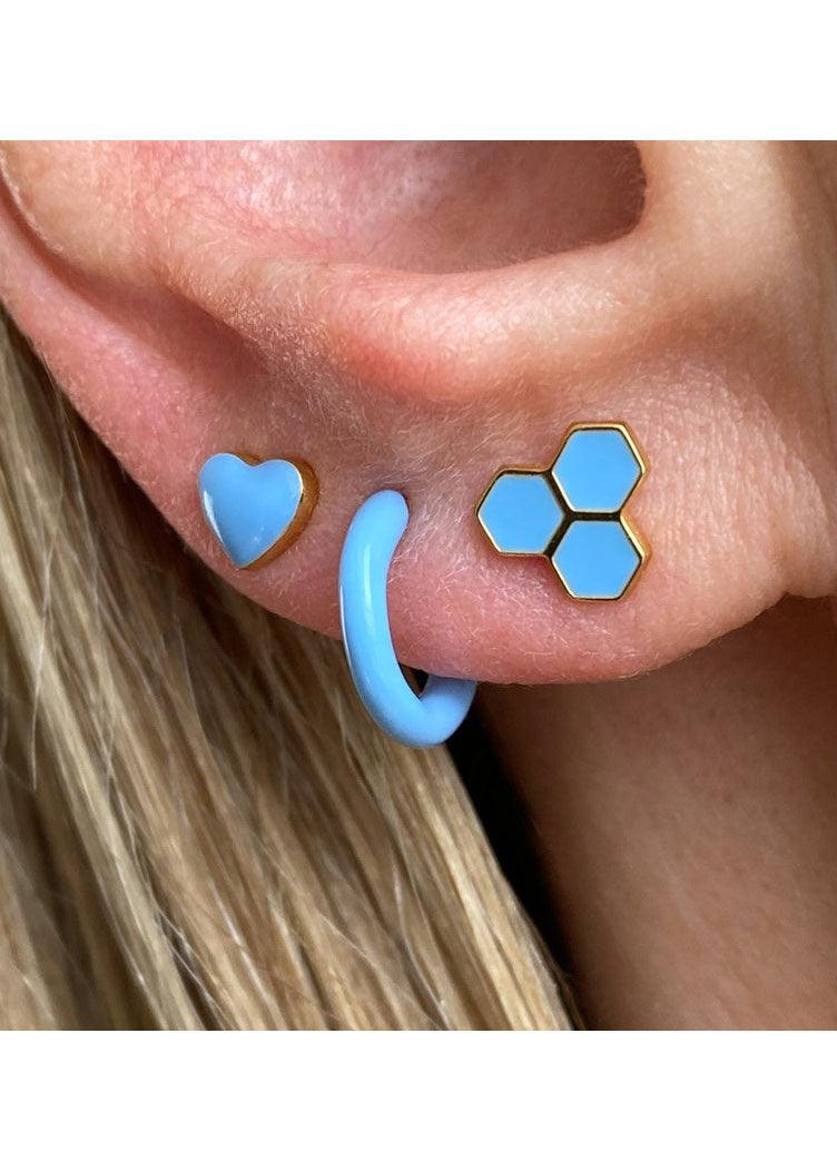 Colour Hoop Earring - Domino Style