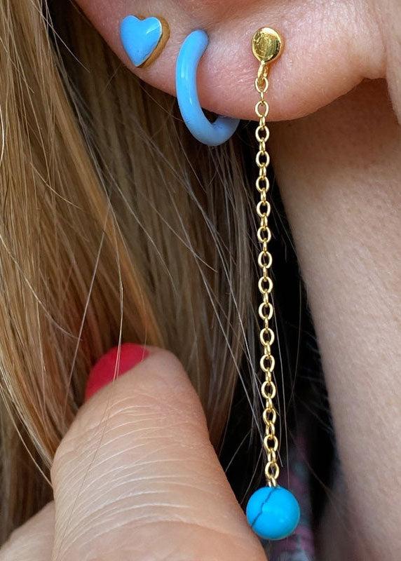 Colour Hoop Earring - Domino Style