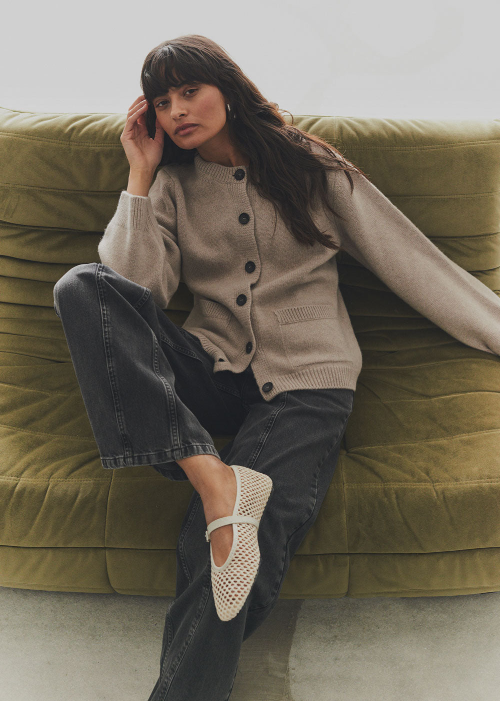 LR-PERLE 9 Cardigan - Domino Style