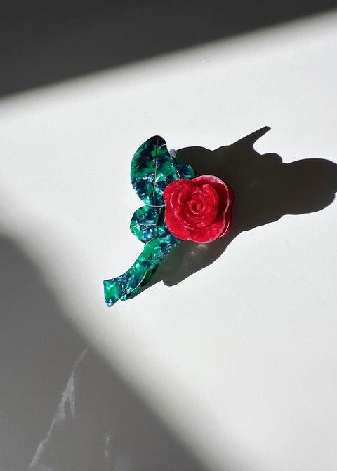 Origami Rose Claw Hair Clip