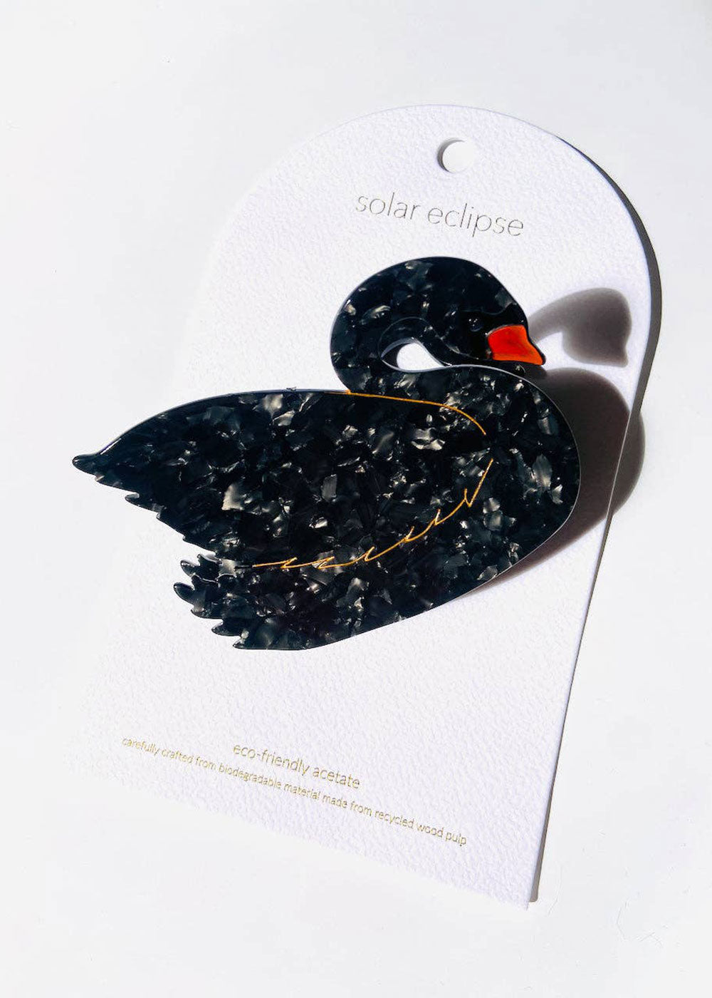 Swan Bird Claw Hair Clip - Domino Style