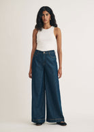 Flood Super Wide Leg Jeans - Domino Style