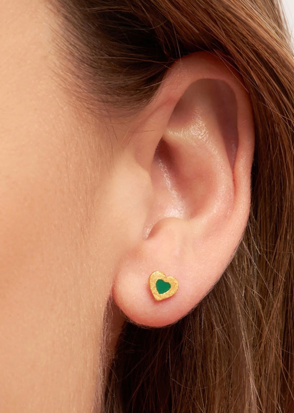 Color Heart 1 pcs gold plated - Domino Style