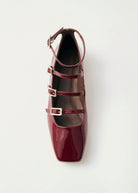Luke Onix Ballet Flats - Burgundy - Domino Style