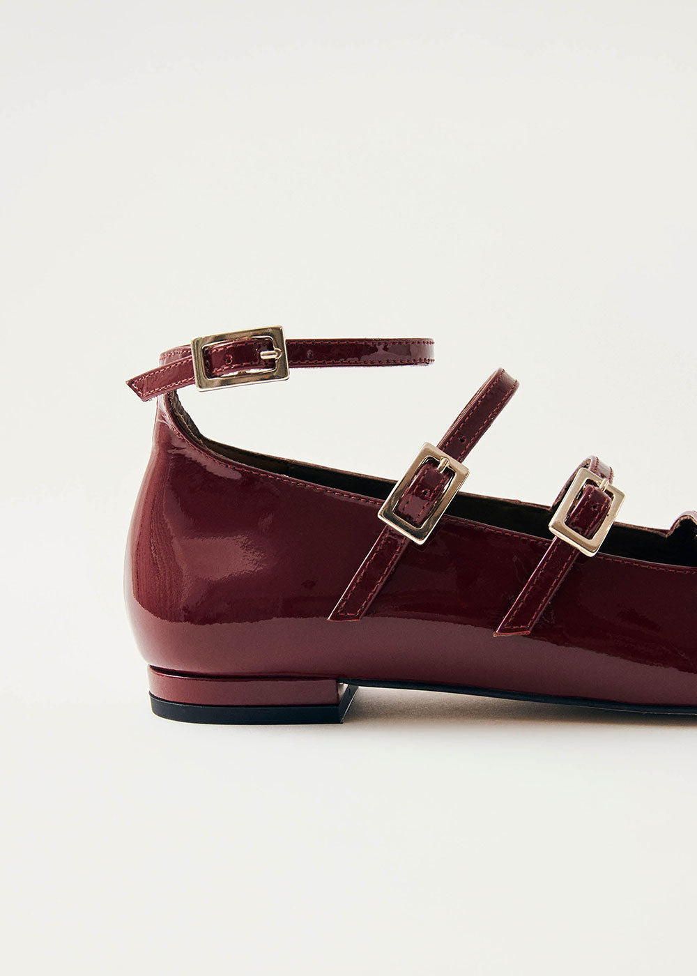 Luke Onix Ballet Flats - Burgundy - Domino Style