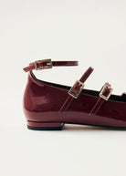 Luke Onix Ballet Flats - Burgundy - Domino Style
