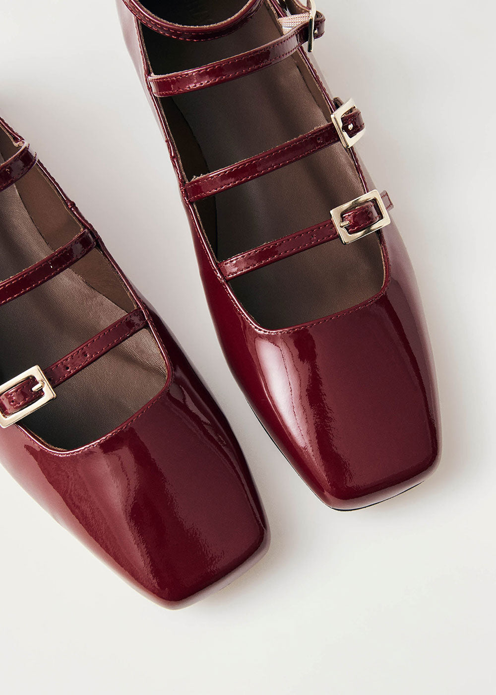 Luke Onix Ballet Flats - Burgundy - Domino Style