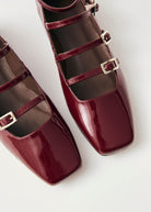 Luke Onix Ballet Flats - Burgundy - Domino Style