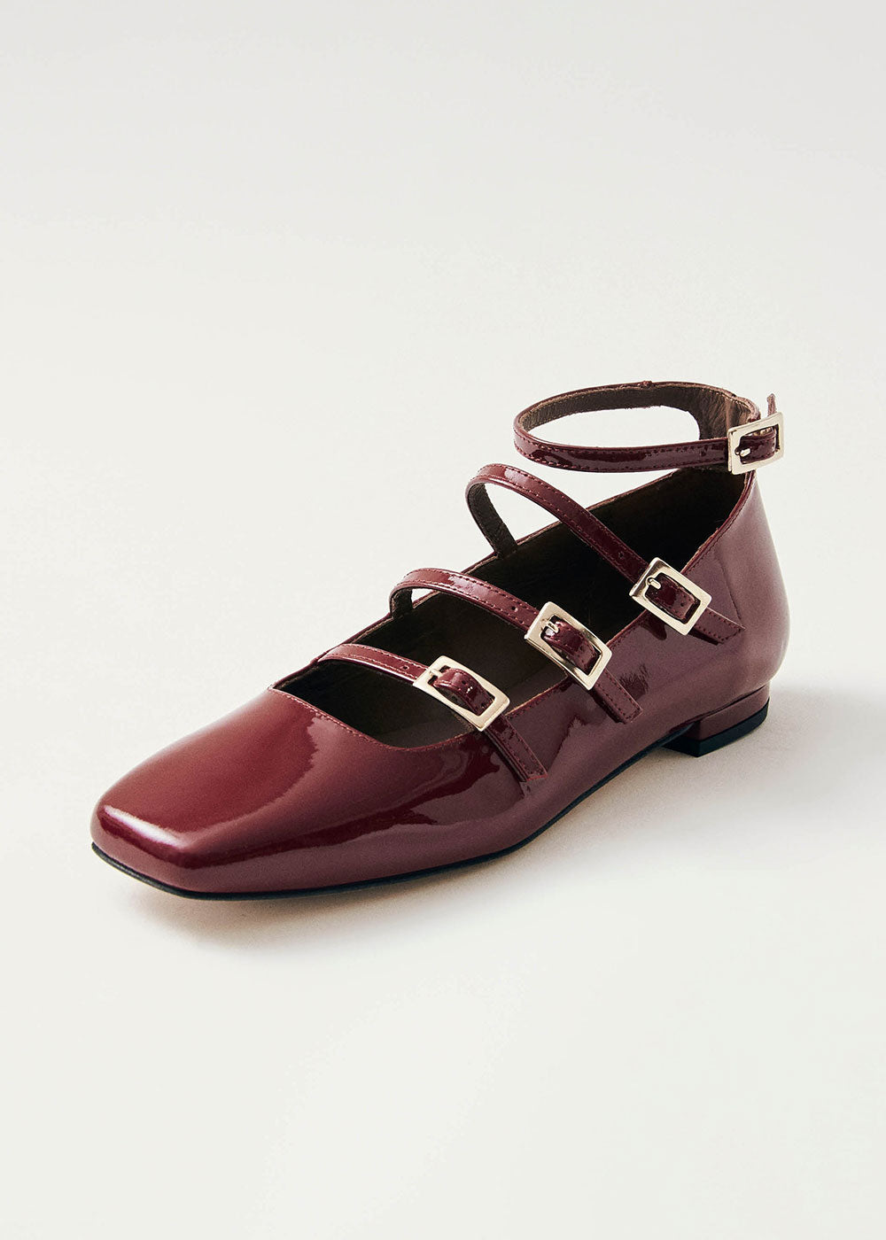 Luke Onix Ballet Flats - Burgundy - Domino Style