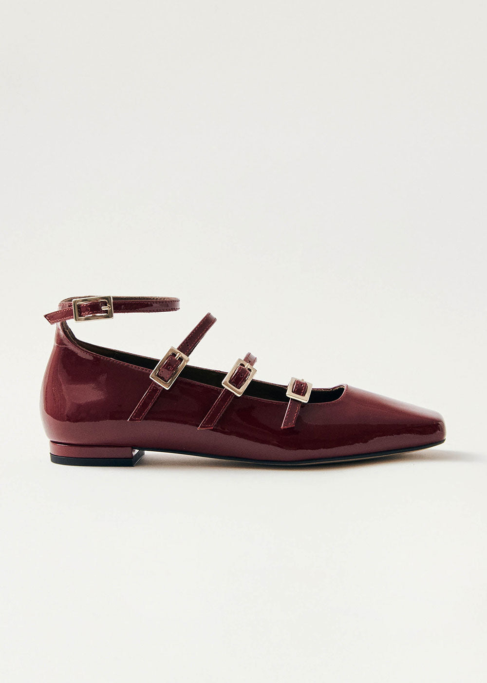 Luke Onix Ballet Flats - Burgundy - Domino Style