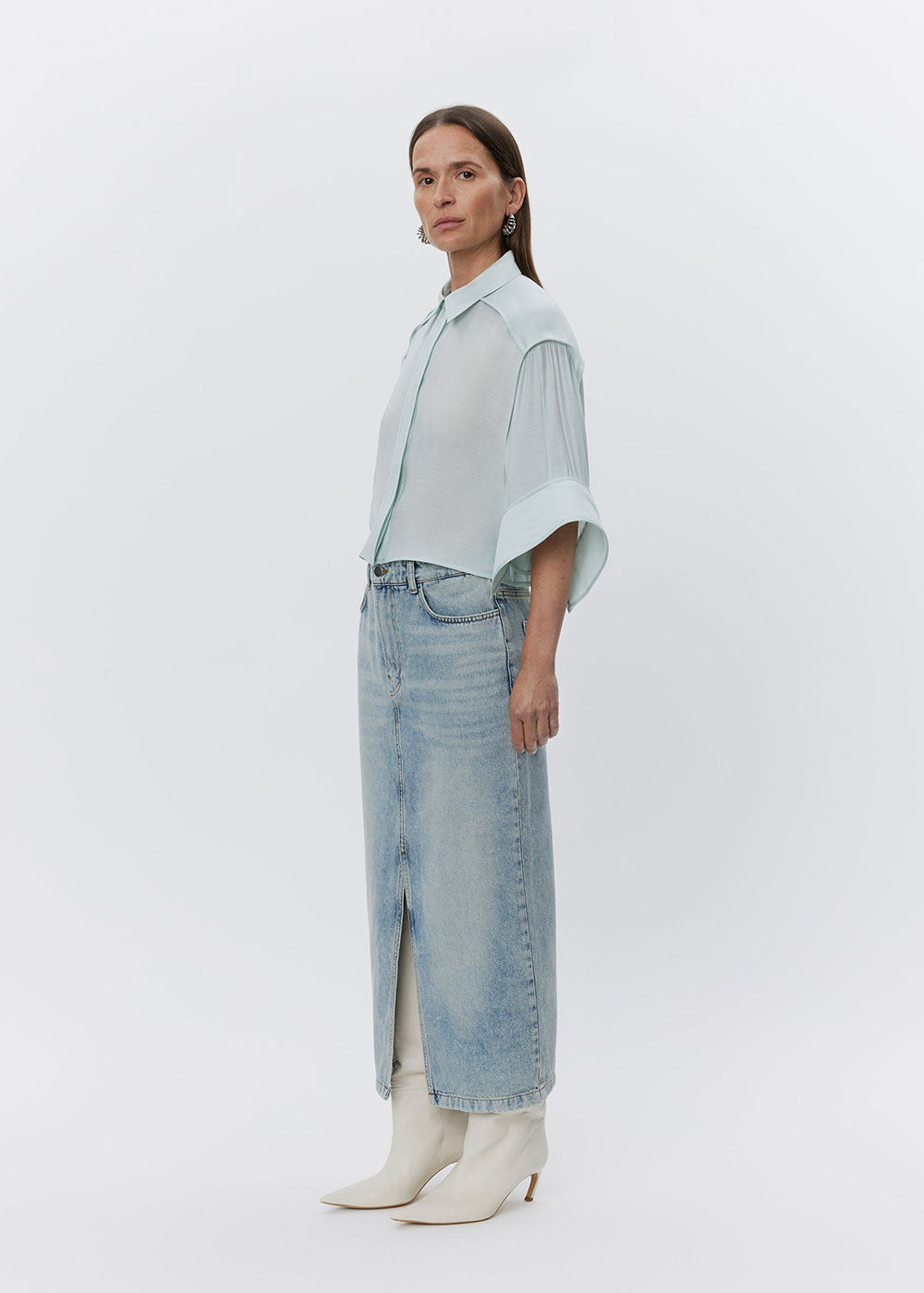 Eleanor Refined Rayon Shirt - Domino Style