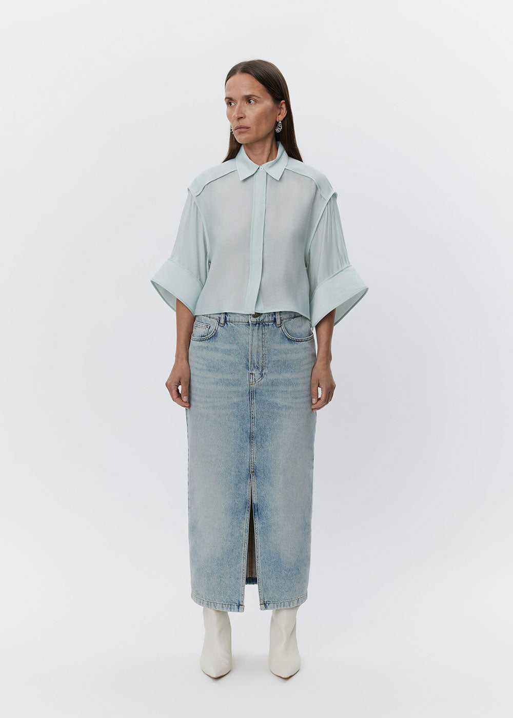 Eleanor Refined Rayon Shirt - Domino Style