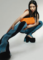 Posy Bag - Orange - Domino Style