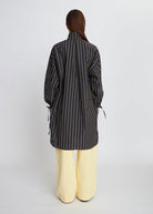 High Neck Shirt Dress - Domino Style