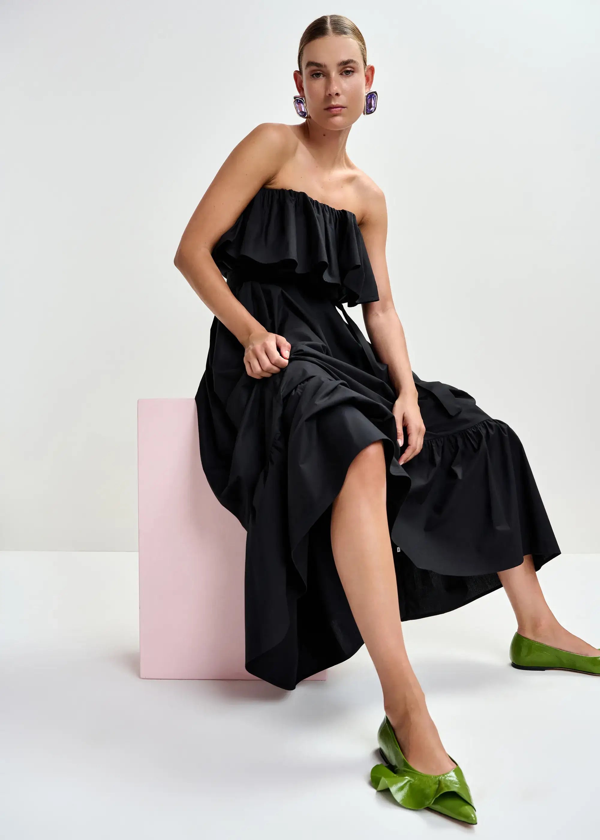 joyce maxi dress black Baby Boo Joyce Maxi Dress Black Sparkle