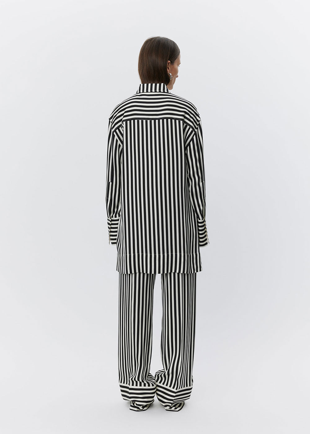 Lea Striped Viscose Shirt - Domino Style