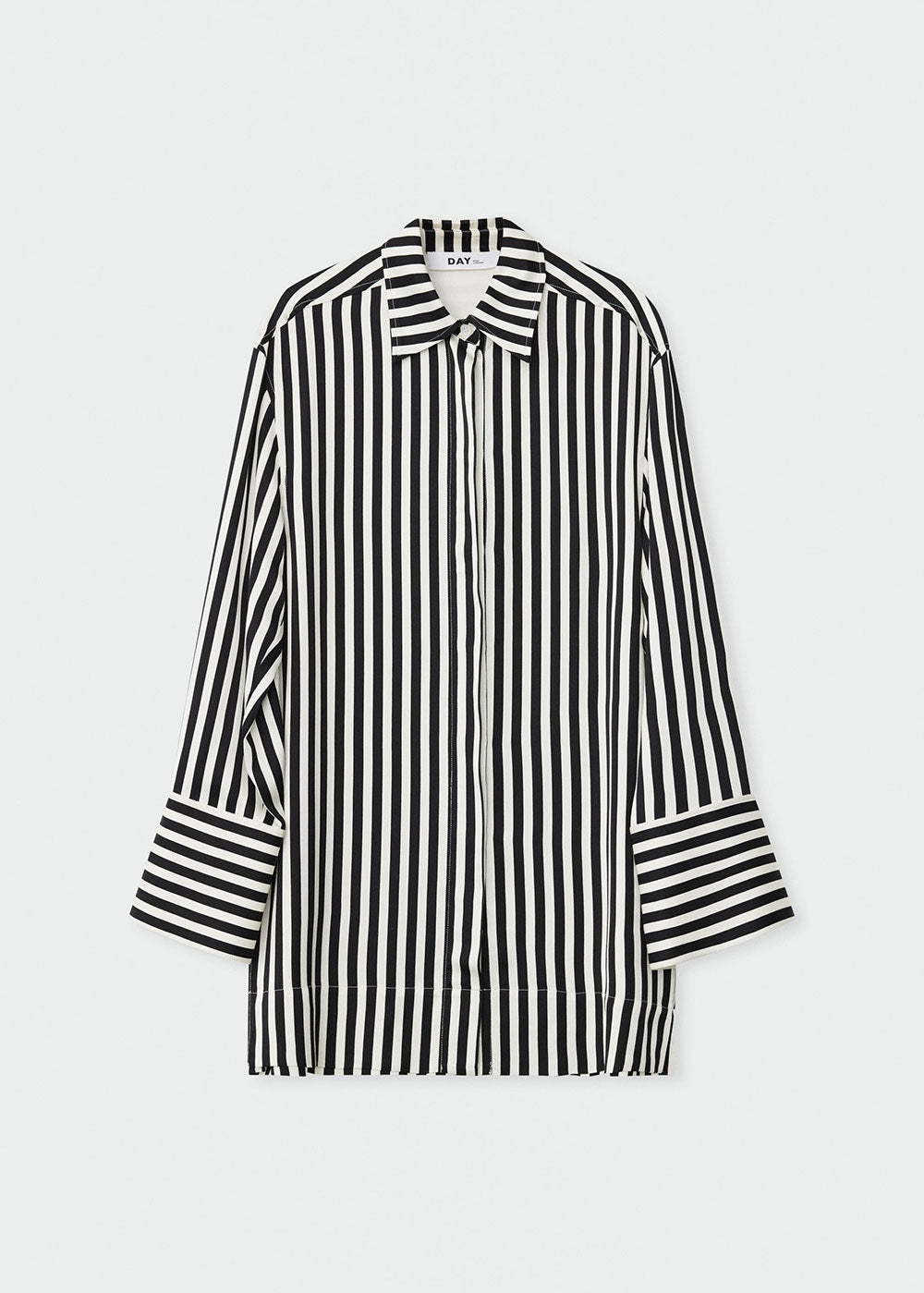 Lea Striped Viscose Shirt - Domino Style
