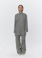 Lea Striped Viscose Shirt - Domino Style