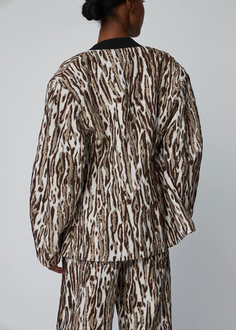 Leopard Jacquard Blazer - Domino Style