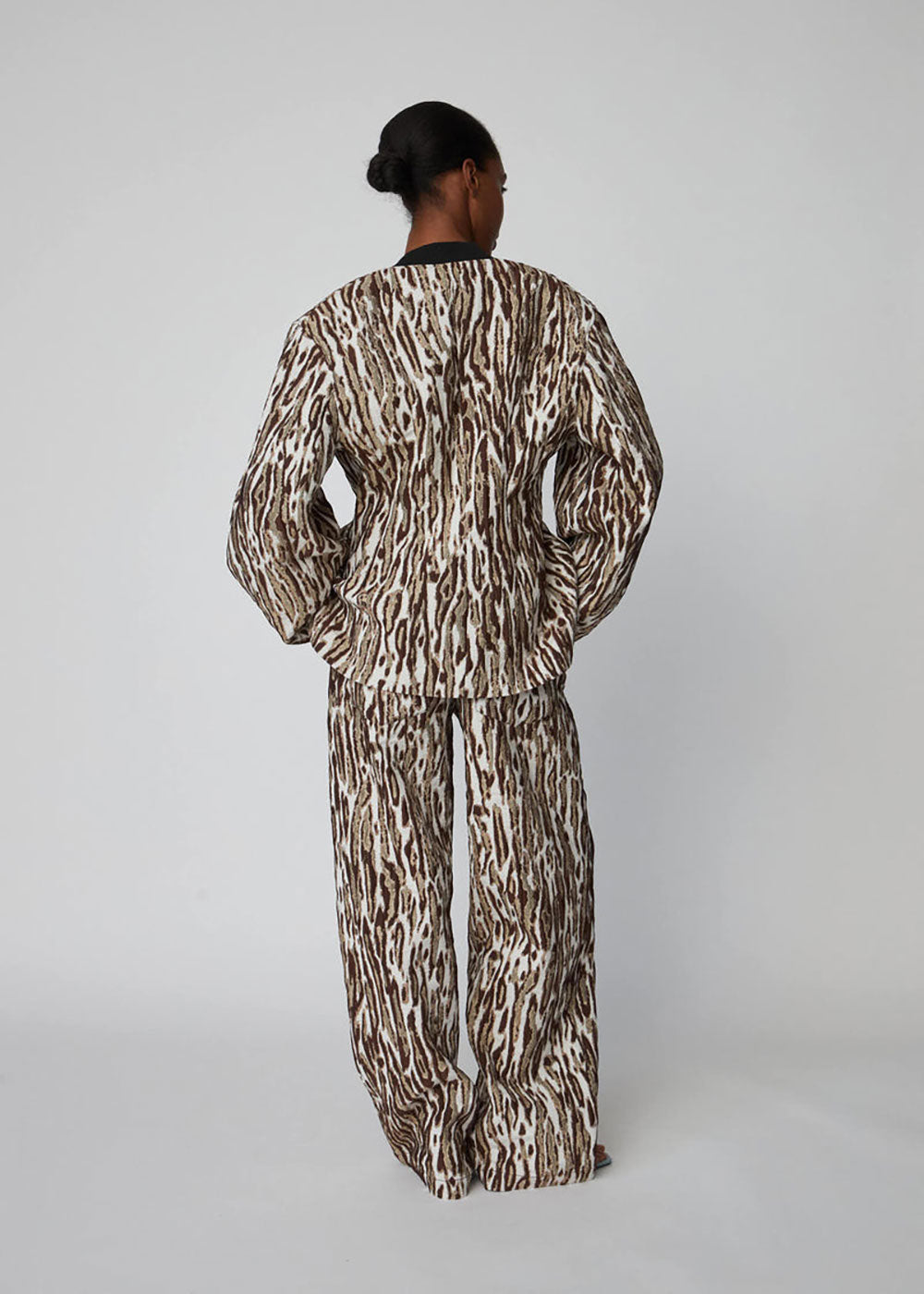 Leopard Jacquard Blazer - Domino Style