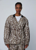 Leopard Jacquard Blazer - Domino Style